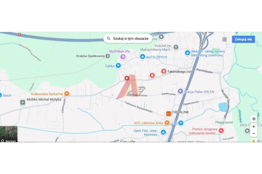 Kraków, Podgórze, Opatkowice, Taklińskiego, DZIAŁKA SIDZINA