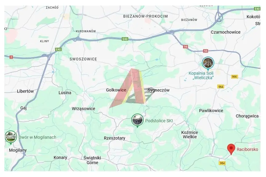 wielicki, Wieliczka, Raciborsko, raciborsko, 9 HEKTARÓW POD OSIEDLE PRAWIE 80 DOMÓW