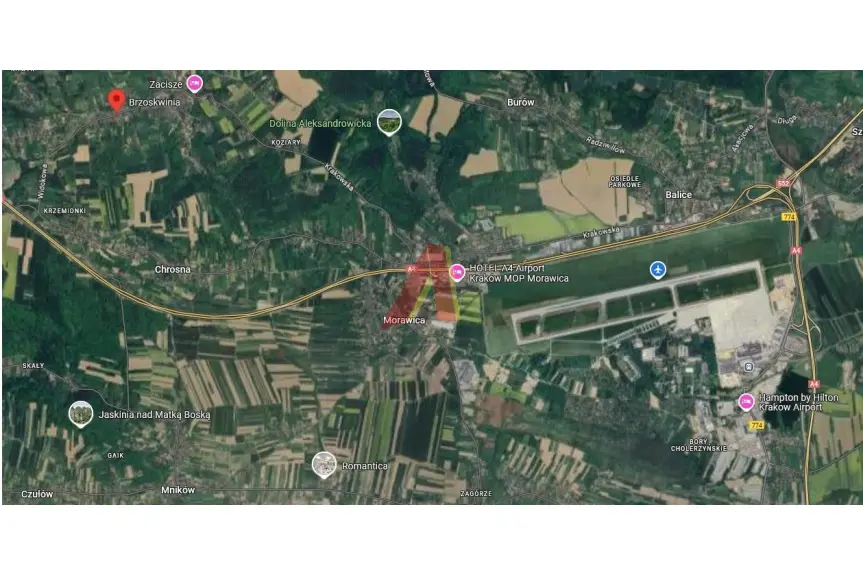 krakowski, Zabierzów, Brzoskwinia, Leśna, 11,5ha działki ,pełne media