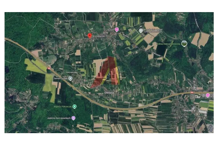 krakowski, Zabierzów, Brzoskwinia, Leśna, 11,5ha działki ,pełne media