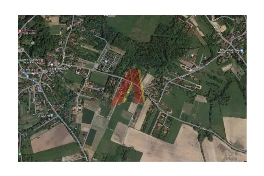 krakowski, Zabierzów, Bolechowice, Spokojna, WIDOKOWA UZBROJONA POD DOM WOLNOSTOJĄCY