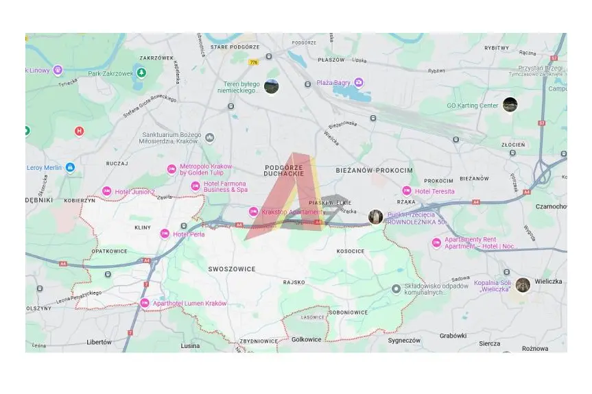 Kraków, Podgórze, Swoszowice, Chałubińskiego, działka z ogromnym potencjałem