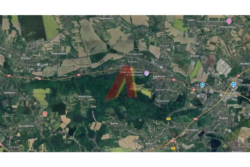 krakowski, Zabierzów, Brzoskwinia, Krakowska, DZIAŁKA ZAGRODOWA DO ZABUDOWY PRZEZ ROLNIKA