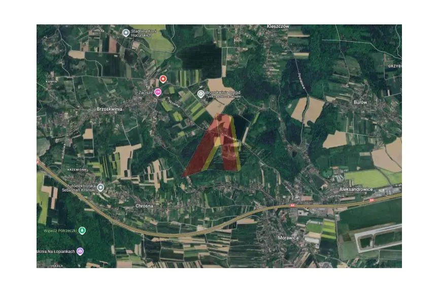 krakowski, Zabierzów, Brzoskwinia, Krakowska, DZIAŁKA ZAGRODOWA DO ZABUDOWY PRZEZ ROLNIKA
