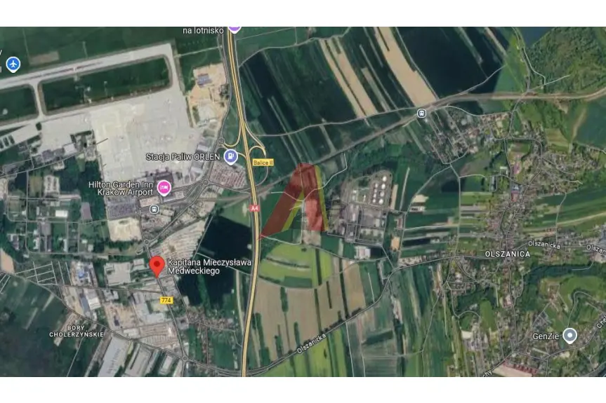 krakowski, Zabierzów, Balice, Medweckiego, Usługowa - PORT LOTNICZY BALICE