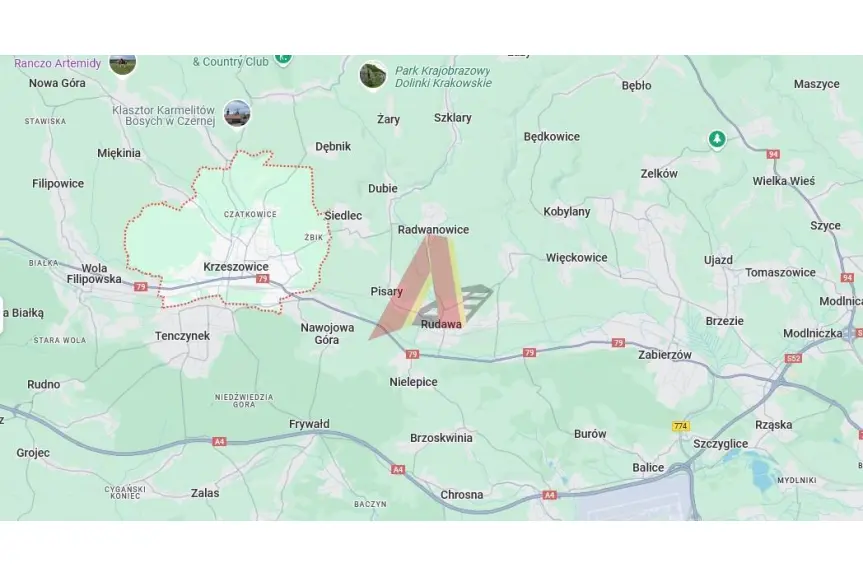 krakowski, Krzeszowice, Rynek, Kamienica z działką 16ar