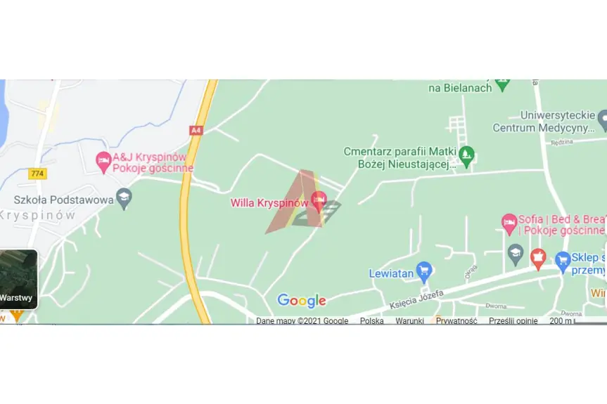 krakowski, Liszki, Kryspinów, Księcia Józefa, MOŻLIWOŚĆ WYDZIELENIA 8 AROWYCH DZIAŁEK