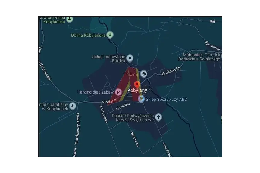 krakowski, Zabierzów, Kobylany, Jana  Pawła II, MOŻLIWA ROZBUDOWA